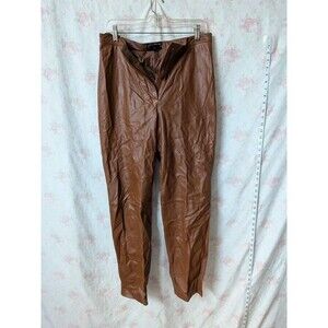 Vintage Mixit Cognac Brown Genuine Nappa Leather Pants